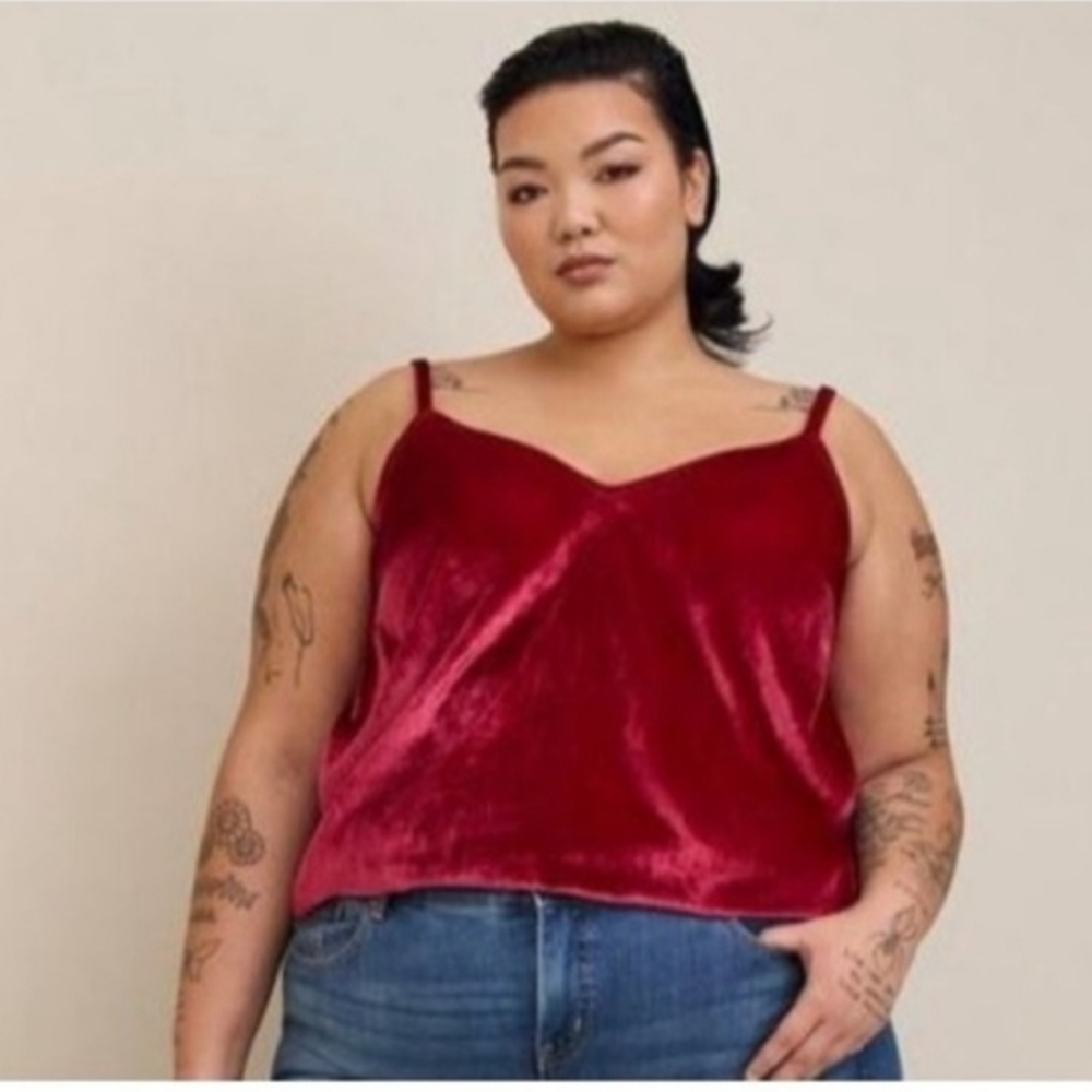 Torrid Elegant Red Velvet Women's Tank Top 0x